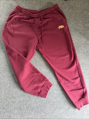 Nike Men's Flight MVP XXL Air Jordan JumpMan Joggers Cherrywood Maroon Sweatpant